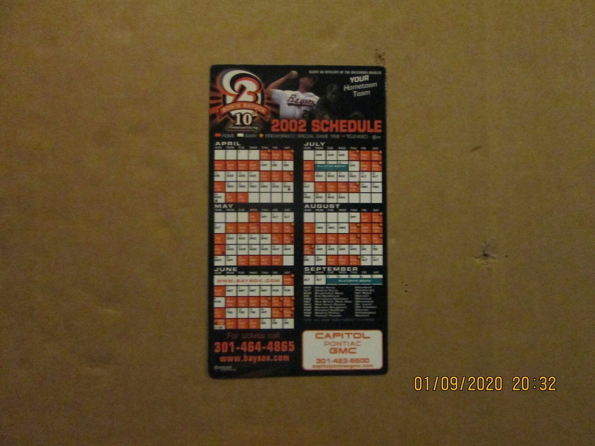 bowie-baysox-vintage-2002-10th-anniversary-team-logo-baseball-magnet-schedule-ebay