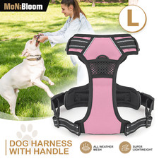 Heavy Duty No Pull Dog Pet Harness Reflective Strips Adjustable  Control Handle