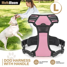 Heavy Duty No Pull Dog Pet Harness Reflective Strips Adjustable & Control Handle