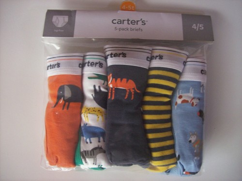 Carter's Underwear Underpants Boys 5pk Briefs Tag-Free 2-3 4-5 6-7 NIP - Picture 2 of 5