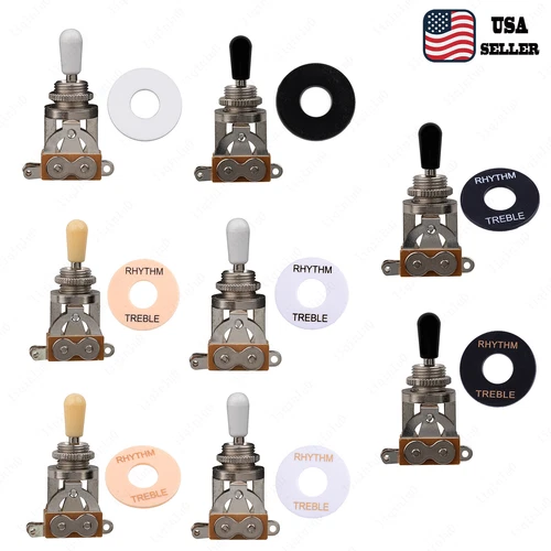 Chrome 3-Way Toggle Switch with Plate For Gibson/Epiphone Les Paul SG Guitar