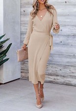 Surplice Neck Wrap Style Dress