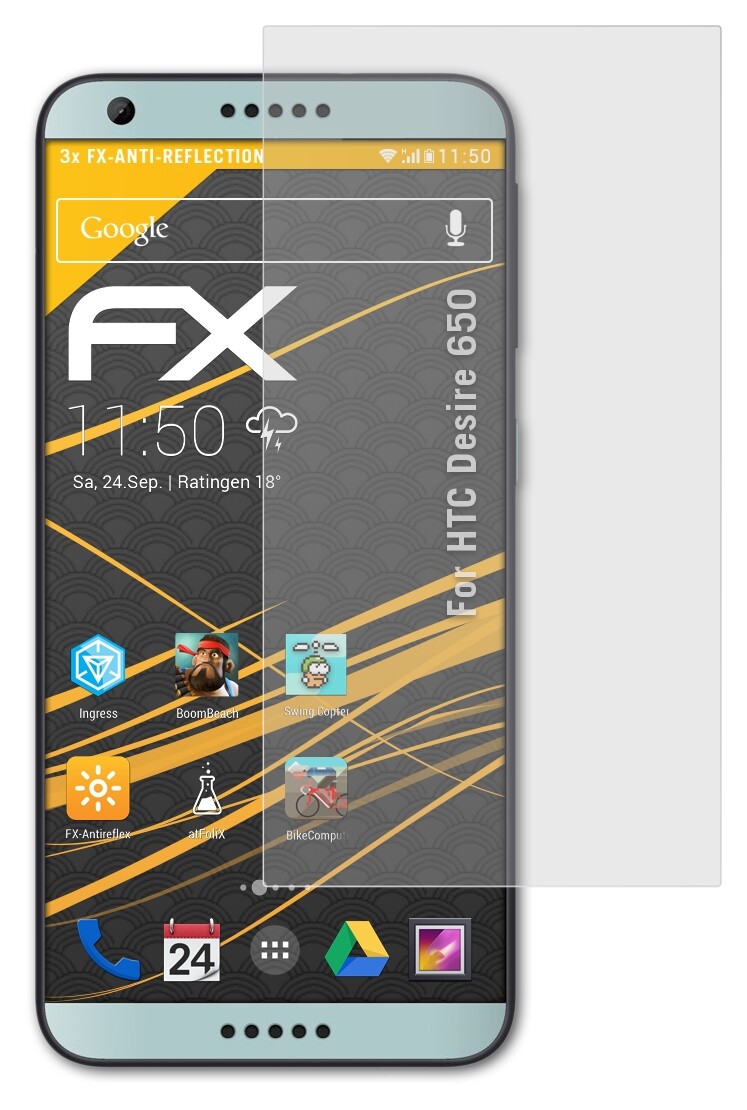 AtFoliX Film Protection D'écran Compatible Avec HTC Desire