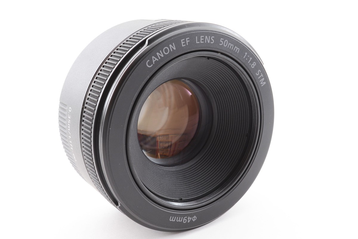 Top MINT] Canon EF 50mm F1.8 STM W/Box Lens Cap Lens Hood