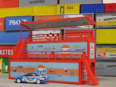 Tribünenmodell Rallye Diorama Dekor Container Tribüne Display Maßstab 1:43 1:43