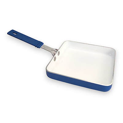6 Inch Square Non-Stick Egg / Grilled Cheese Mini Pan - Cobalt Blue