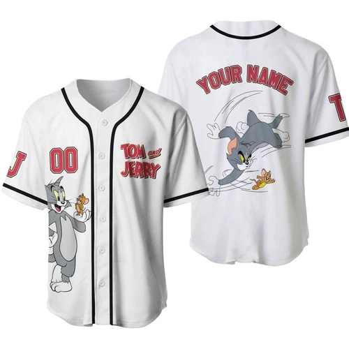Personalized Tom And Jerry Baseball Jersey