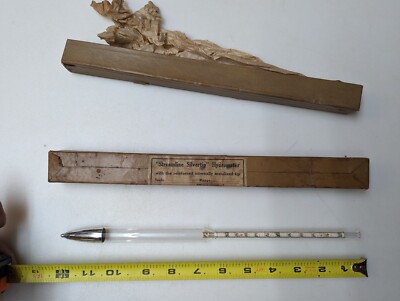 Vintage Boxed USED Streamline Silvertip Glass  Hydrometer 1882321