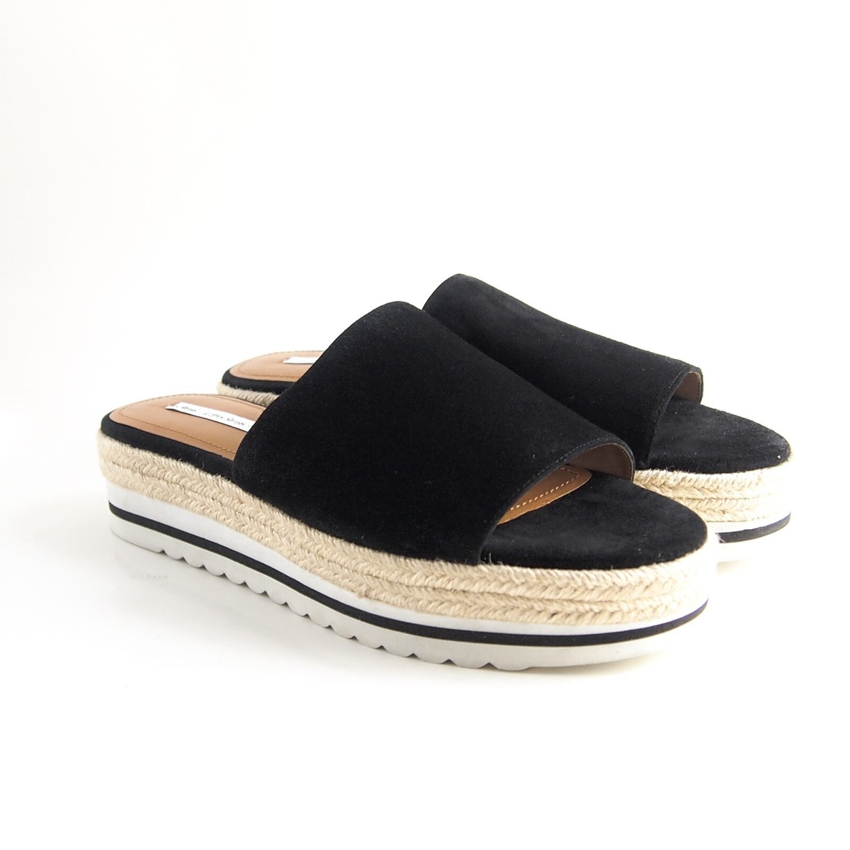 Other Stories Mules Slide Sandals Black Suede Womens Size US 10 EU 40