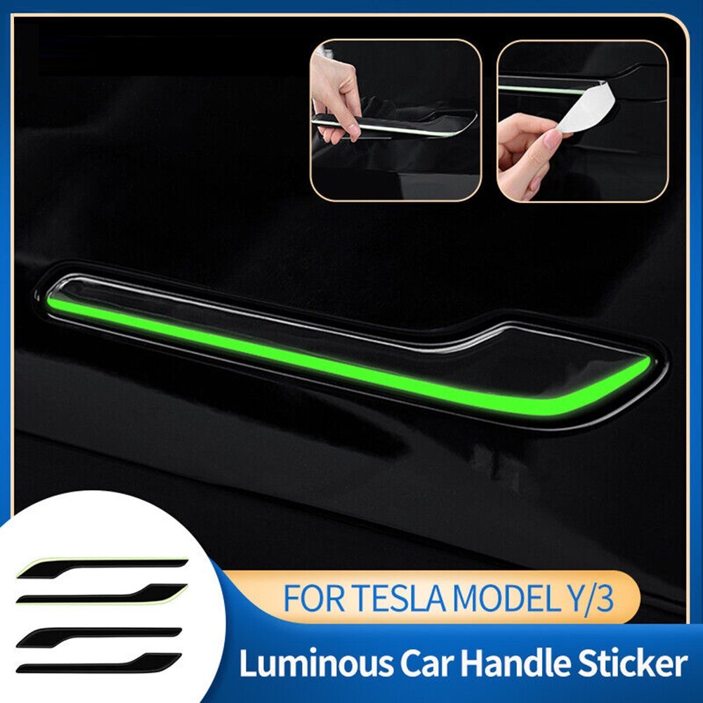 Upgrade Your For Tesla Model 3Y with AntiScratch Luminous Door Handle Covers