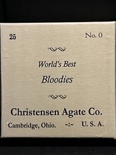 CAC Christensen Agate Bloodies marbles Size 0 Box for collection