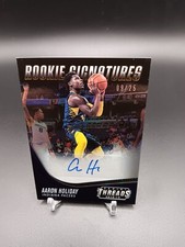 9/25 Gold Rookie Signatures Auto 2018-19 Panini Threads Aaron Holiday Pacers RC 