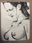 David Bromley Original Painting Acrylic on ART PAPER 90x70cm NUDE ROMY B & White