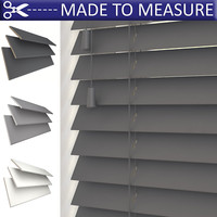 MADE TO MEASURE FAUX WOOD 50MM VENETIAN BLINDS SLATS STRING GREY WHITE