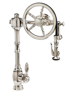 Waterstone 5100 Ap The Wheel Pull Down Kitchen Faucet Antique