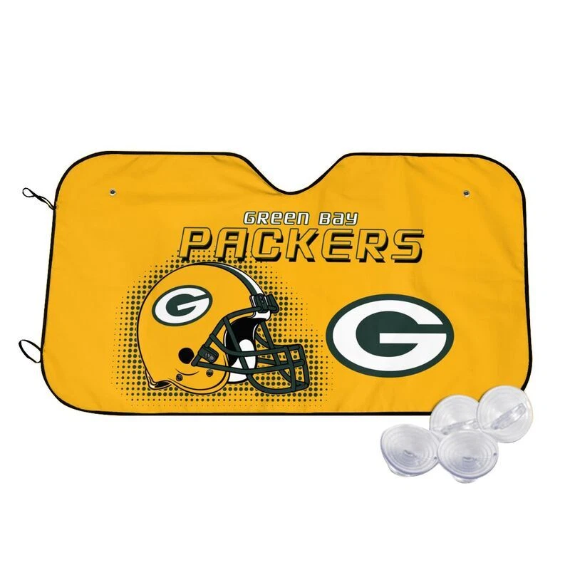 Green Bay Packers Car Windshield Sunshade Helmet Style Car Sunshade Heatproof