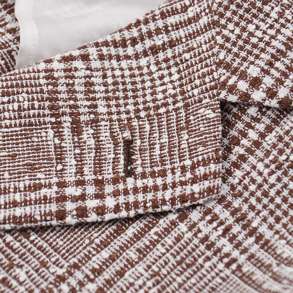 Barba Napoli Slim-Fit Glen Check Textured Linen Sport Coat 42R (Eu 52) NWT $1250 - Image 4 of 4