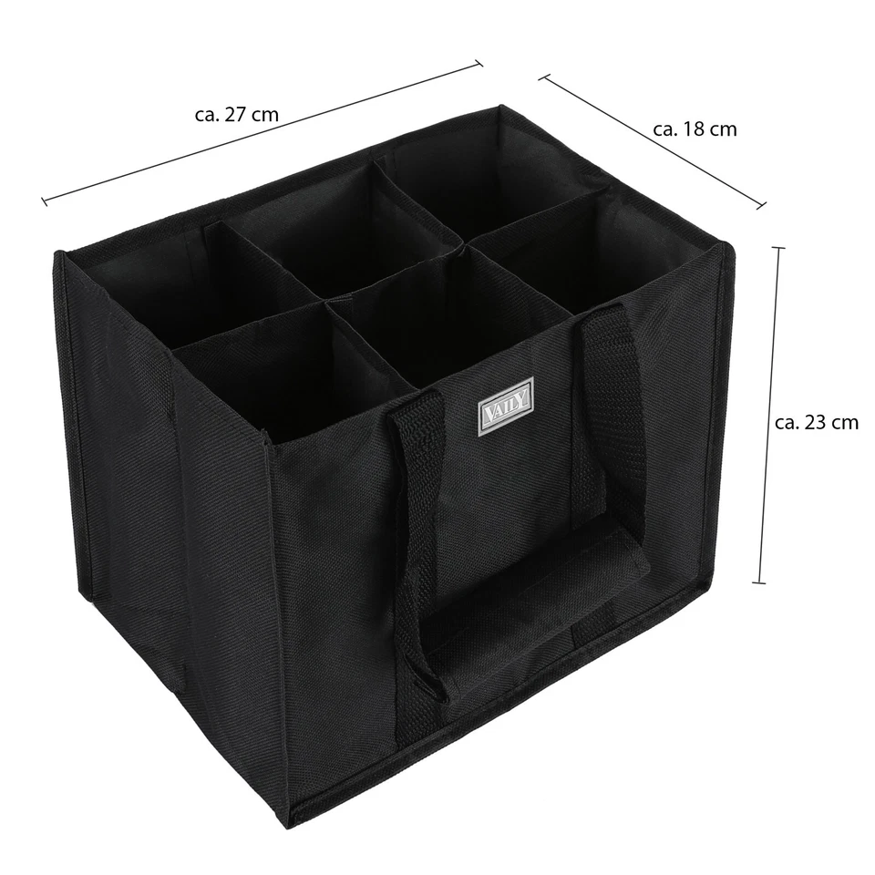 Vaily Flaschentasche Flaschenträger 6 x max. 1,5 Liter Flaschen Tragetasche - Bild 3 von 4