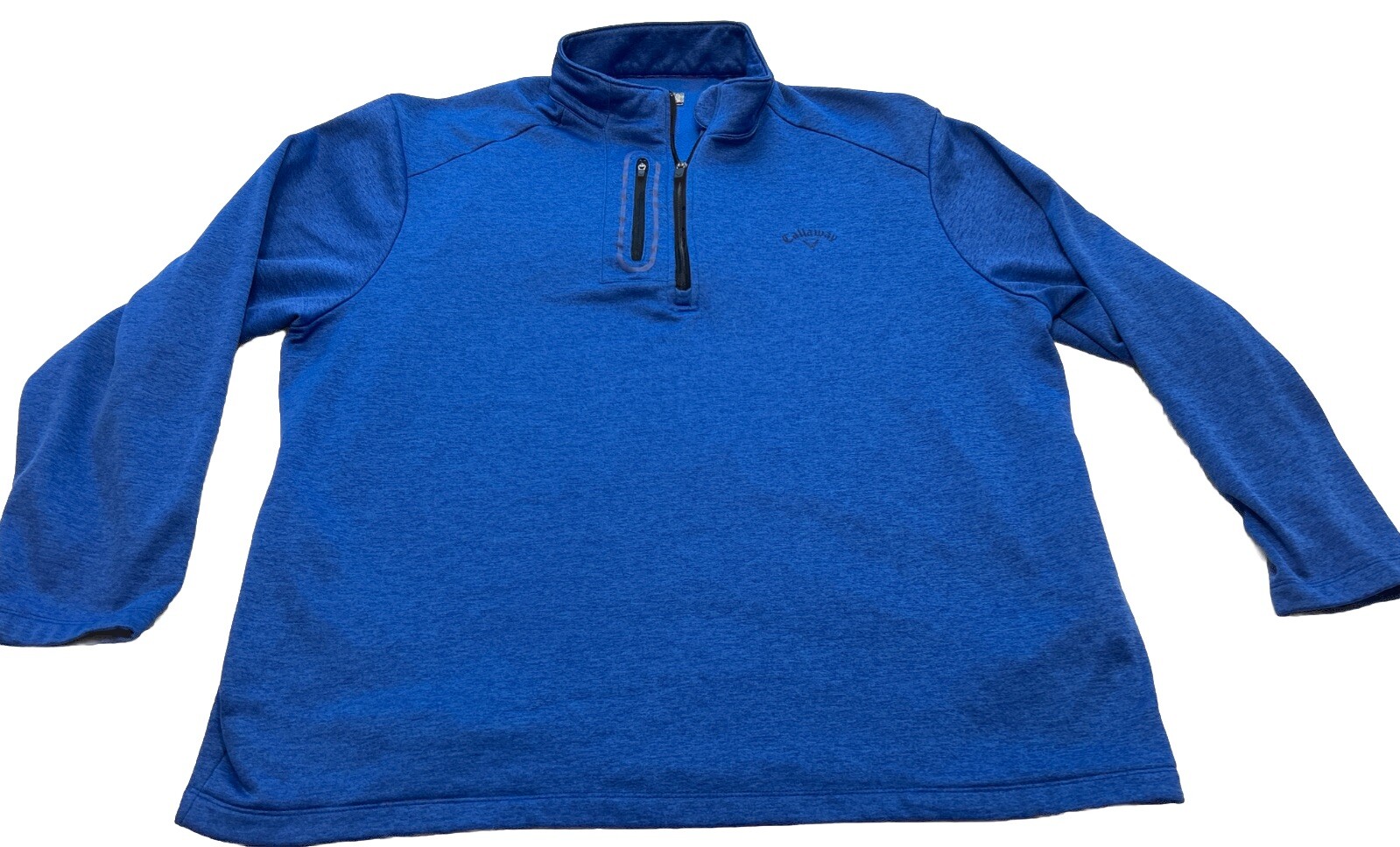 Callaway Men’s Sweatshirt XXL 2XL Pullover Blue Casual 1/4 Zip Golf Mock Neck
