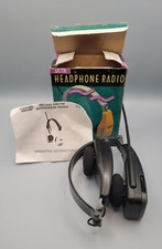 Electro Brand AM/FM Headphone Radio Black IN BOX WORKING WITH INSTRUCTIONS