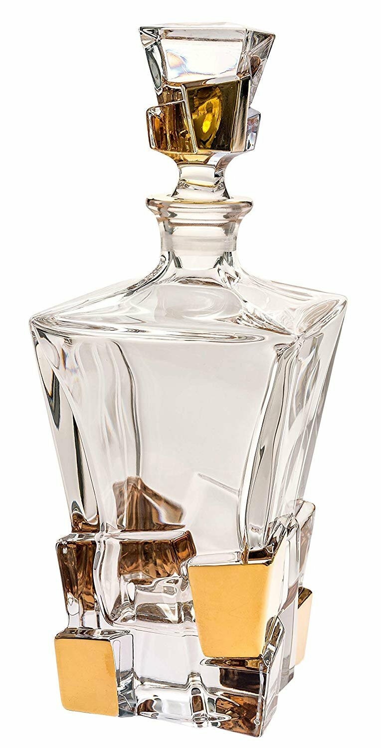 Regal European Mouth Blown Lead Free Crystal Square Decanter H10" 28 O – Badash Products - View #7