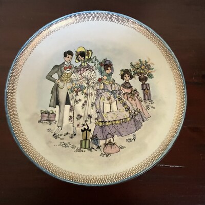 Steinbock Email Elfi Muller & Co Austria Enameled & Gilded Dish 7 