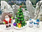 Aquarium ornaments Father Christmas tree snowman Santa Claus fish tank