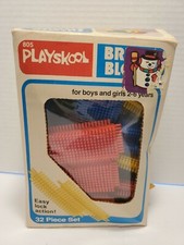 Playschool play school bristle blocks 32 count with original box -BB8