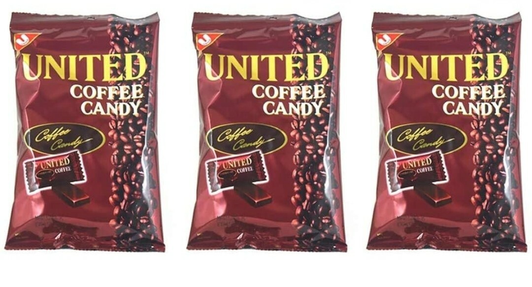 united candy & tobacco co inc 3 BAGS UNITED COFFEE HARD CANDY Individually Wrapped Thailand Coffee candy