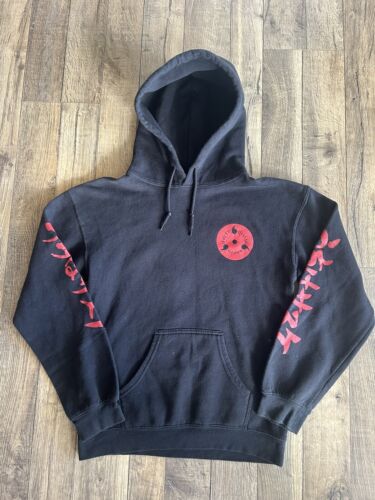 Naruto Shippuden Hoodie Mens Medium Black Sasuke Sweatshirt - Picture 1 of 5