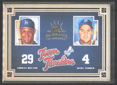 2005 Donruss Diamond Kings Team Timeline Duke Snider/Adrian Beltre #TT-16