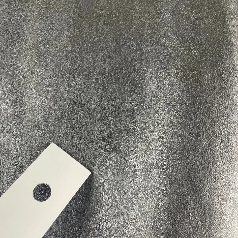 Jhane Barnes Leather Jacket Men 42 Black Full Zip Lined Premium Coat Designer - Image 3 of 4