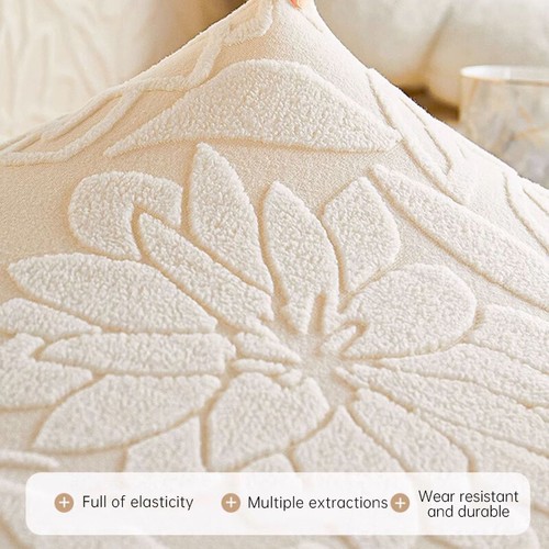 Fleece Jacquard Sofa Cover 1~4 Seater Slipcover Couch Protector All Inclusive - Picture 10 of 42
