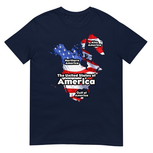 Unisex-Adult T-Shirt - Funny Donald Trump American Flag USA Canada Greenland - Picture 4 of 14