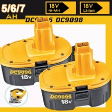 2 PACK 18V For Dewalt 18 VOLT 7.0Ah 6.0Ah DC9096 DC9098 Battery DC9099 NEW PACK