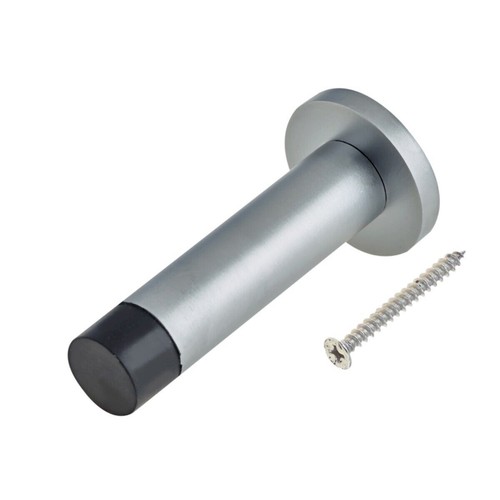 DOOR STOP WALL MOUNTED DOOR STOPPER SATIN STAINLESS STEEL CHROME RUBBER STOPS UK - Picture 18 of 28