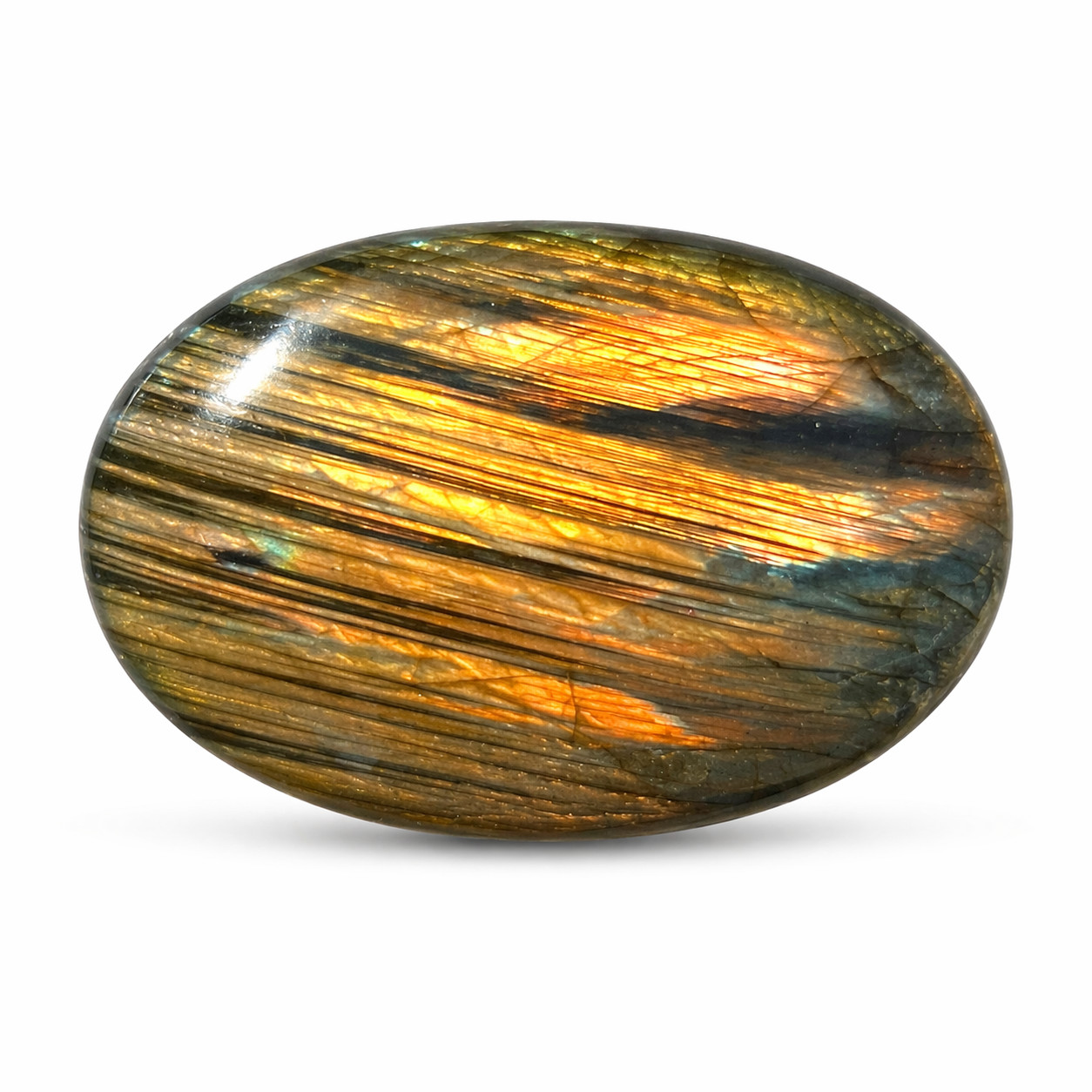 Natural Labradorite Palm Stone Flash Crystal Chakra Healing Reiki Meditation AAA