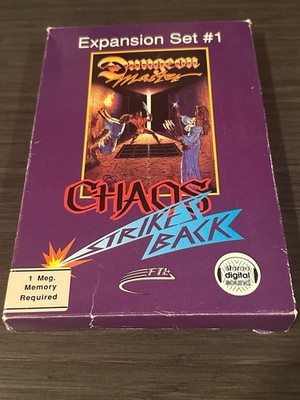 Dungeon Master Chaos Strikes Back Commodore Amiga Disk Game box manual sticker