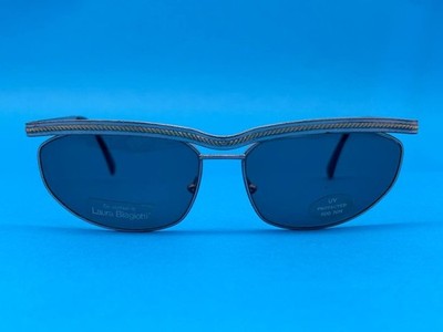 Laura Biagiotti T659/S Vintage Italy Sunglasses Silver Blue UV400 61-15 Rare