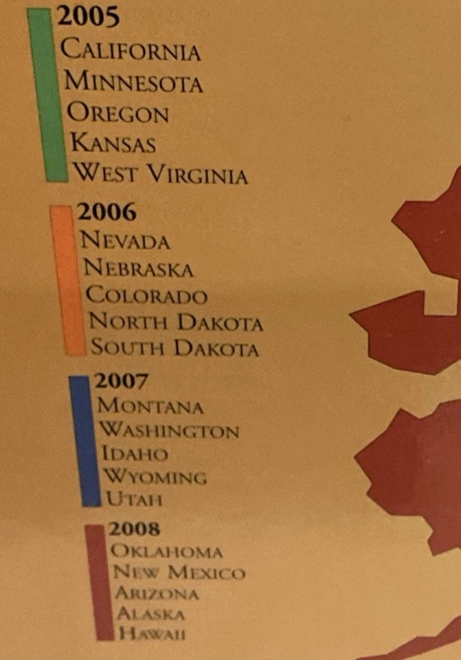 First State Quarters of the United States Collectors Map 1999-2008 - Image 3 of 4