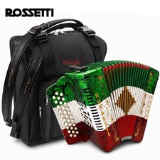 Acordeón diatónico Rossetti 3112 FBE Fa 31 botones - rojo/blanco/verde con bolsa