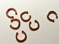 Septum Clip-On Fake Nose Ring Rose Gold Non-Piercing Gem Hanger Hoop Dangle C-2