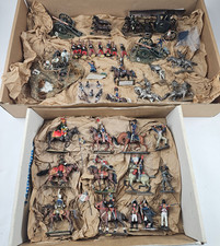Riesiges Konvolut hochfeiner Zinnfiguren mit Kutsche Dioramen Kanone etc.