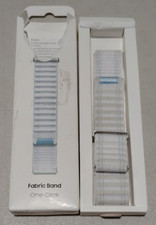 Original SAMSUNG Galaxy Watch Fabric Band, One Click, M/L, Blue White 4 5 6 7