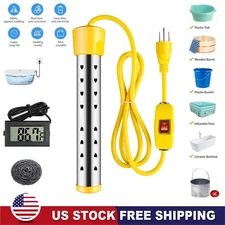 1500W 110V Water Heater Portable Electric Immersion Element Bucket Boiler Travel