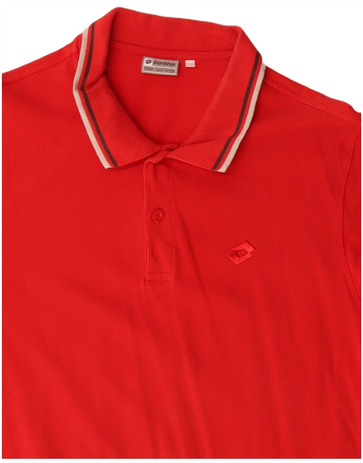Lotto Mens Polo Shirt UK 44/46 2XL Red Cotton AB23 image 3