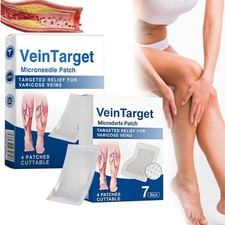 4 20X Vein Target Microneedle Patches Advanced Varicose Veins Treatment for Legs