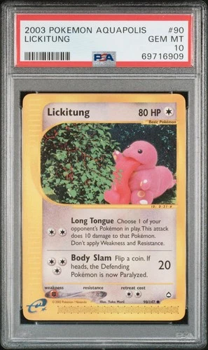 Pokemon Aquapolis Lickitung #90 PSA 10 2003