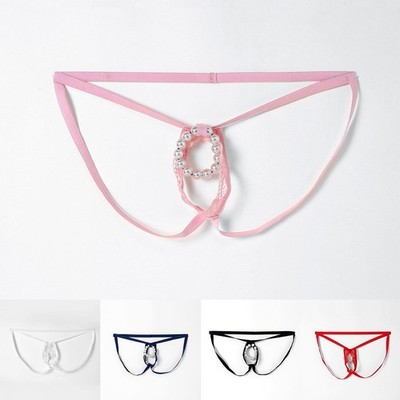 Sexy Herren Lace G String Unterw?sche T Back durchbrochenen Detail Thong Briefs
