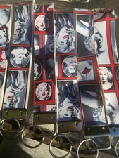 Handmade Faux Leather Keychains  Marilyn Monroe Pattern